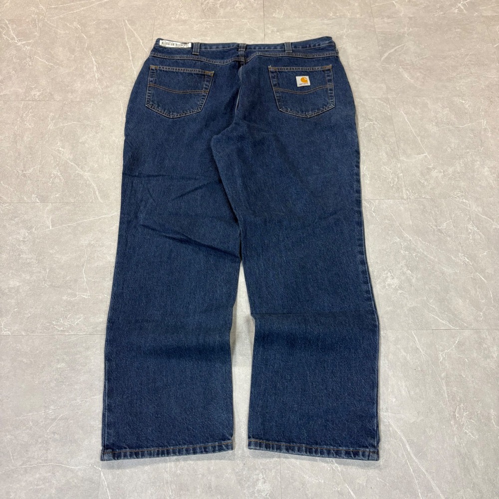 Carhartt Relaxed Fit Straight Leg Dark Wash Denim Jeans 38x30 Blue B81-83